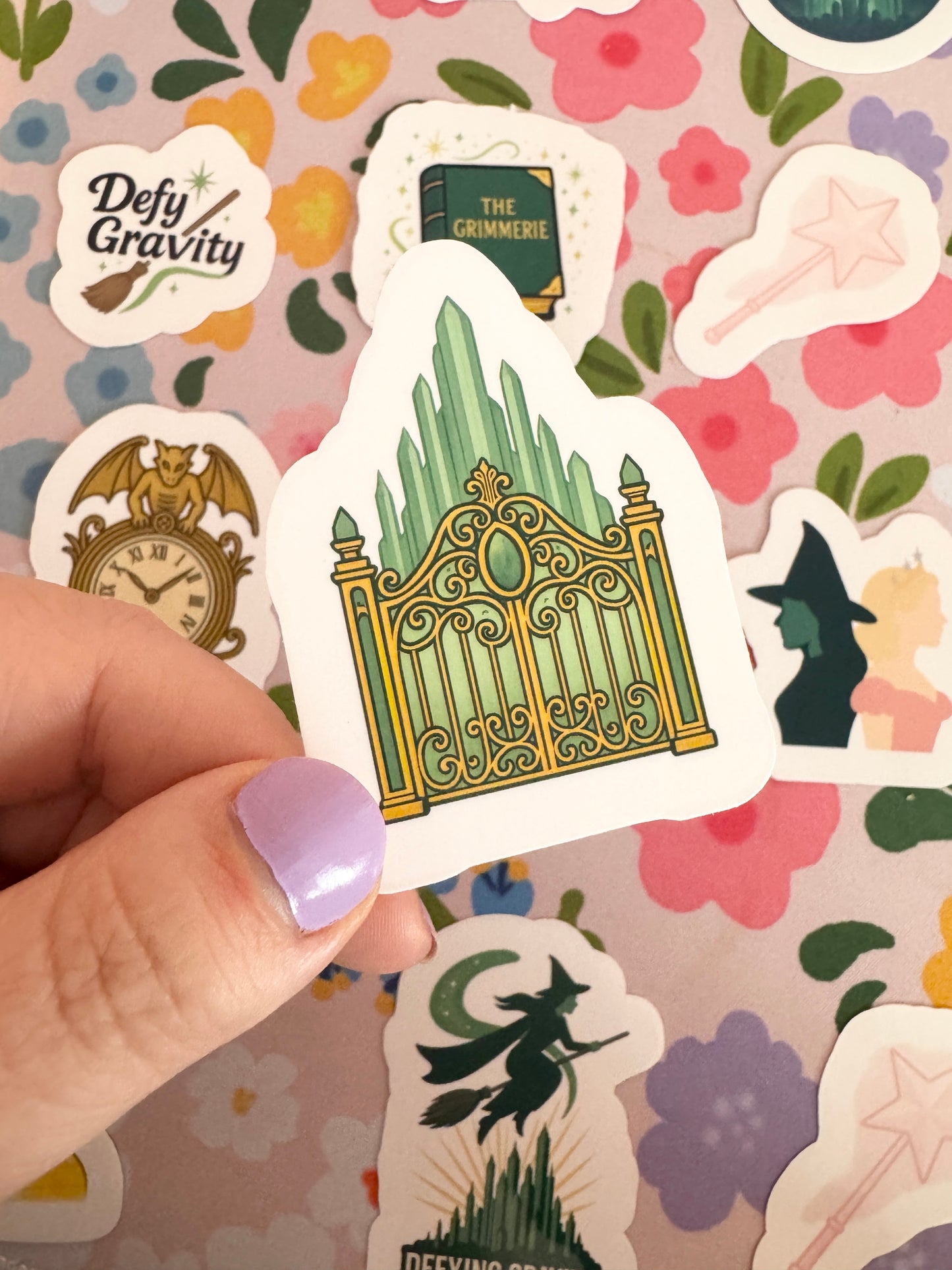 Emerald City Gates Clear Sticker