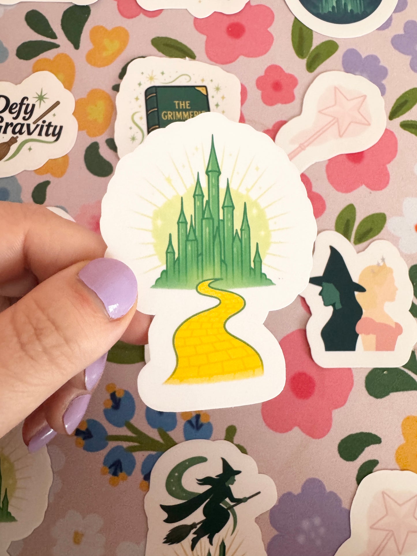 Glowing Emerald City Clear Sticker