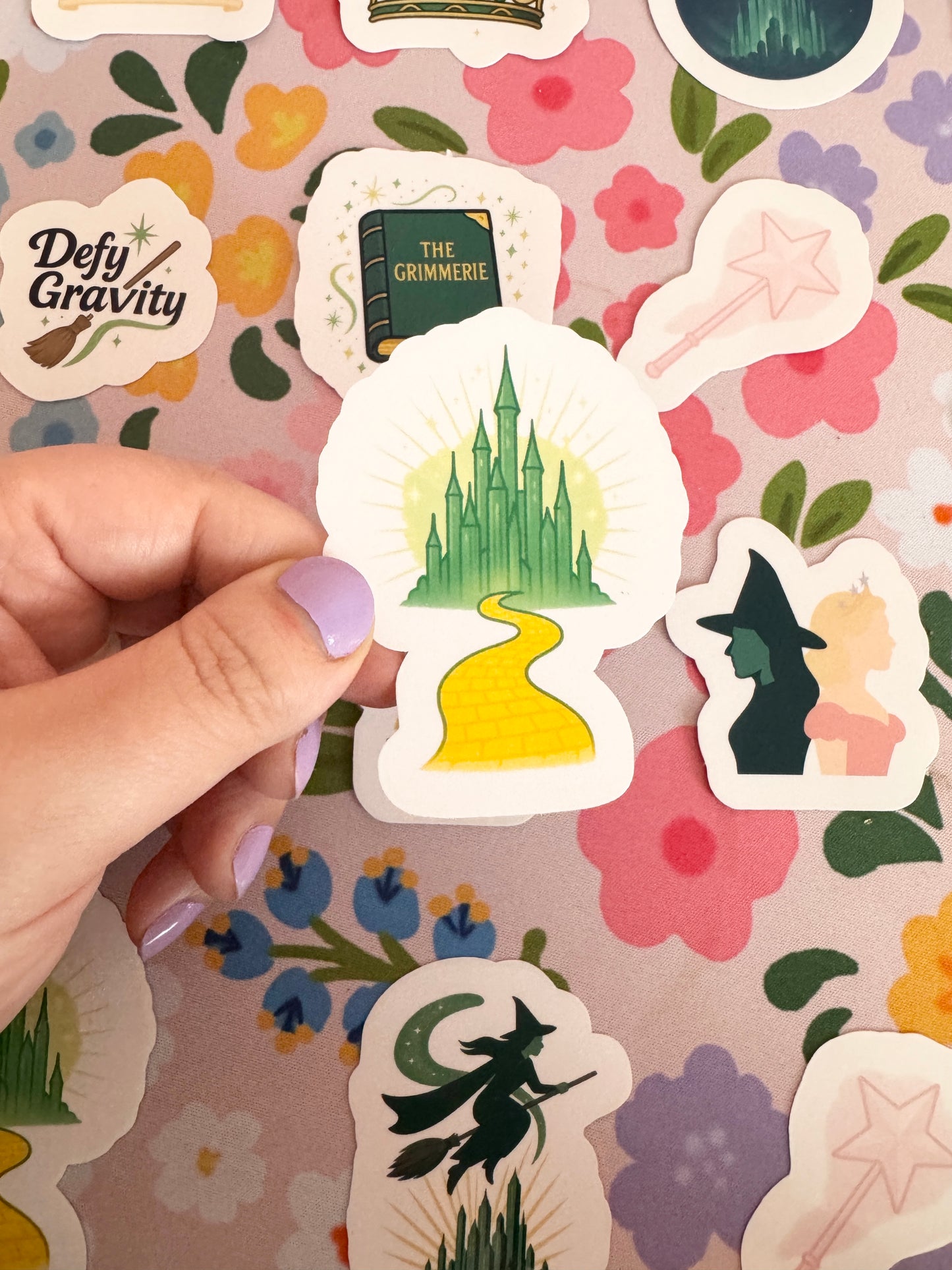 Glowing Emerald City Clear Sticker