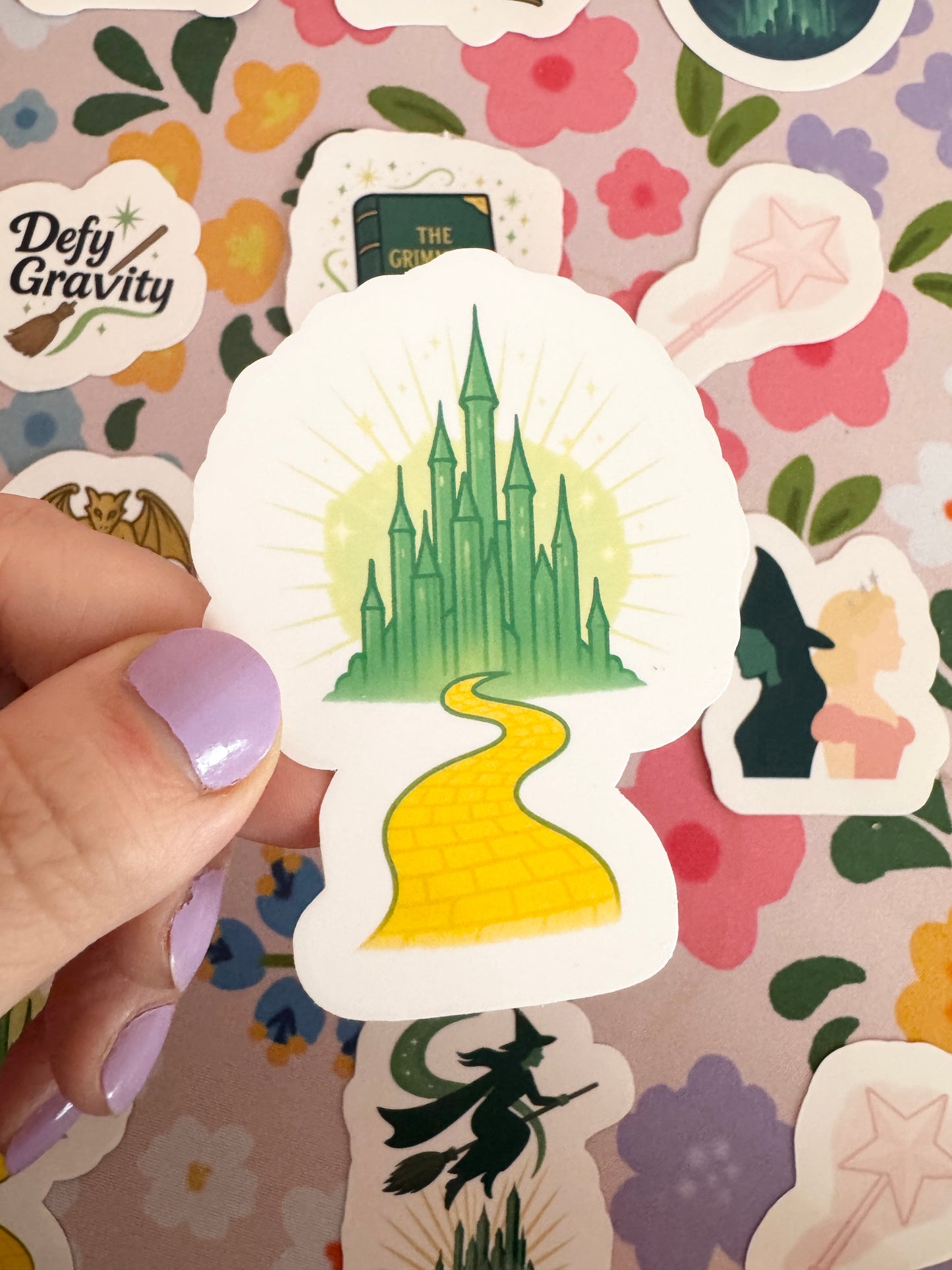 Glowing Emerald City Clear Sticker