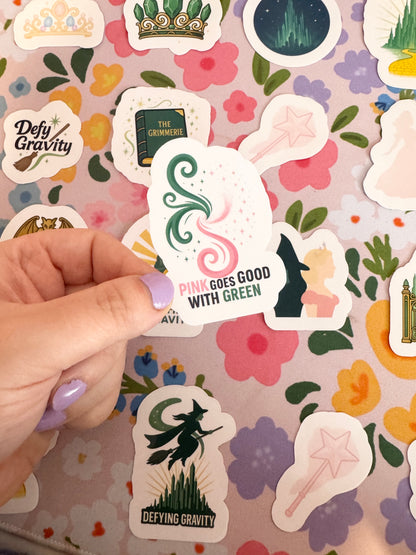 Pink Goes Good With Green Clear Sticker