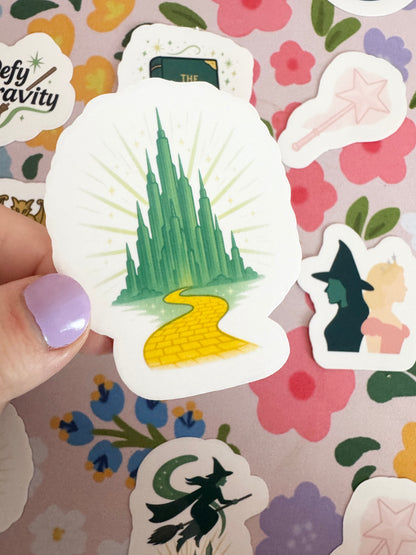 Yellow Brick Road Emerald City Clear Sticker