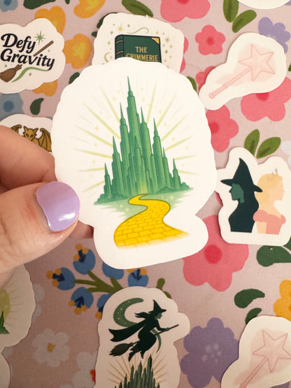 Yellow Brick Road Emerald City Clear Sticker