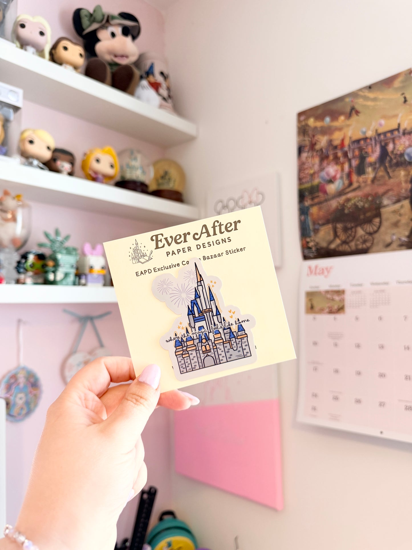 Magic Feels Like Home Castle Holographic Sticker