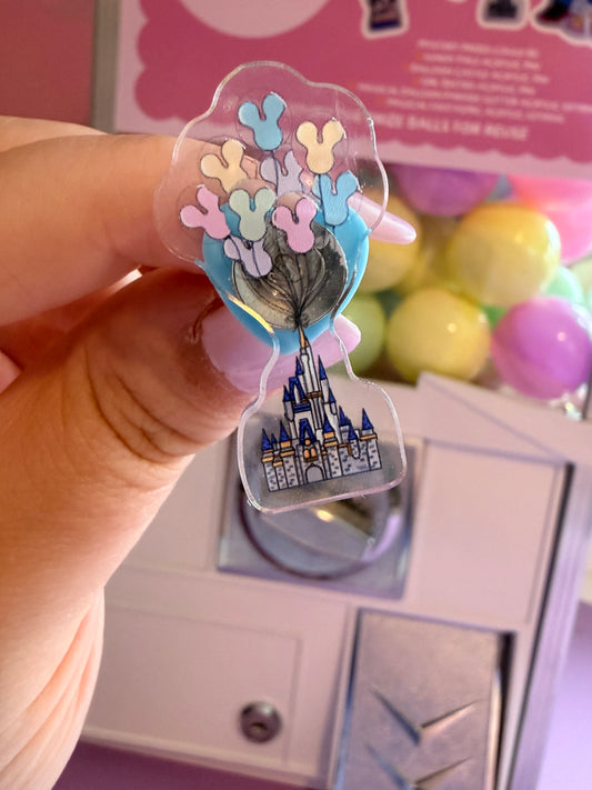 Magical Balloon Castle Mini Acrylic Pin