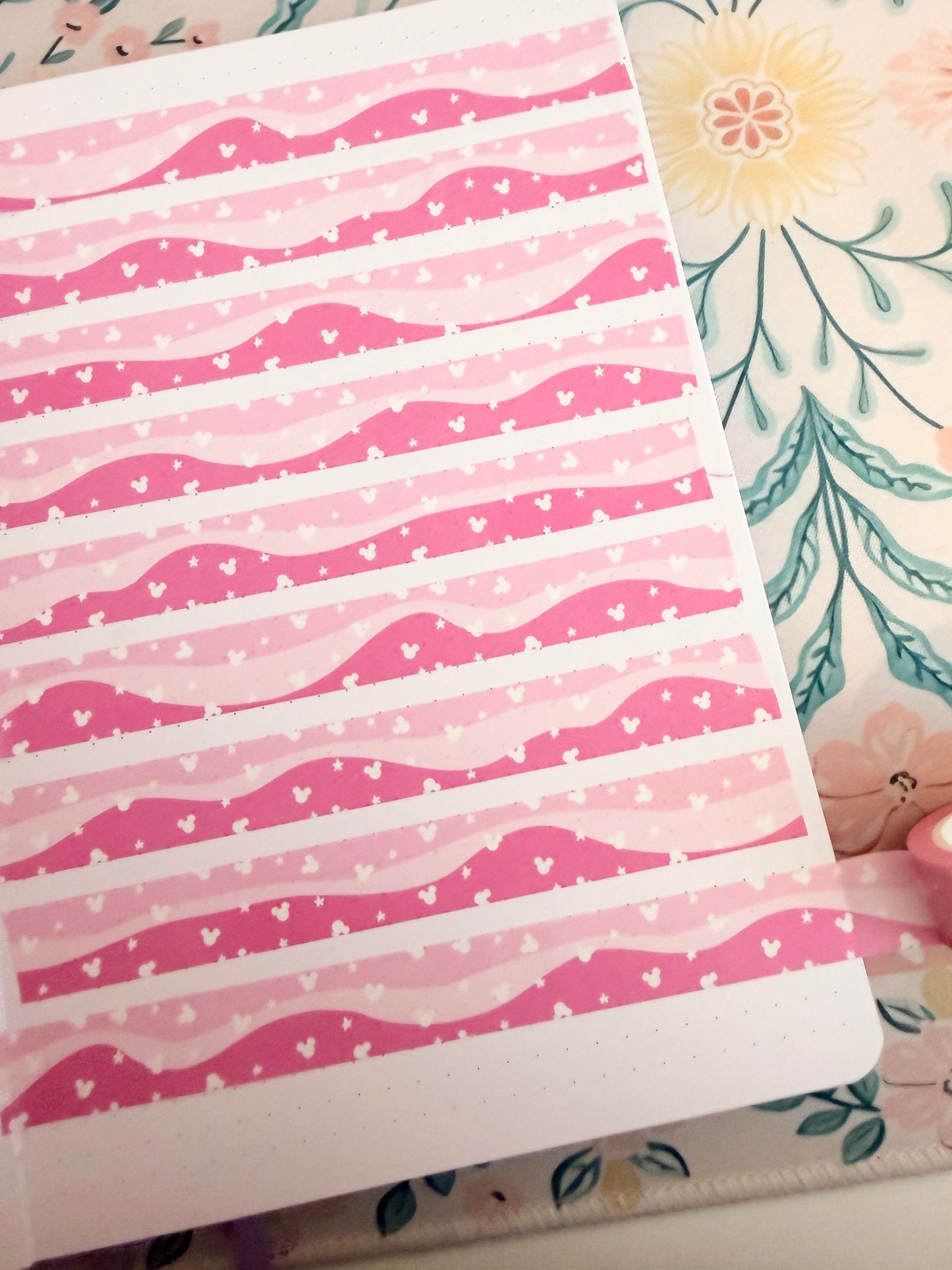 15mm Magical Bubblegum Pink Waves Washi Tape