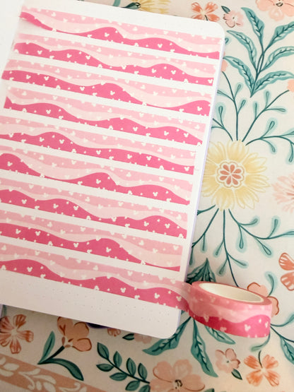 15mm Magical Bubblegum Pink Waves Washi Tape