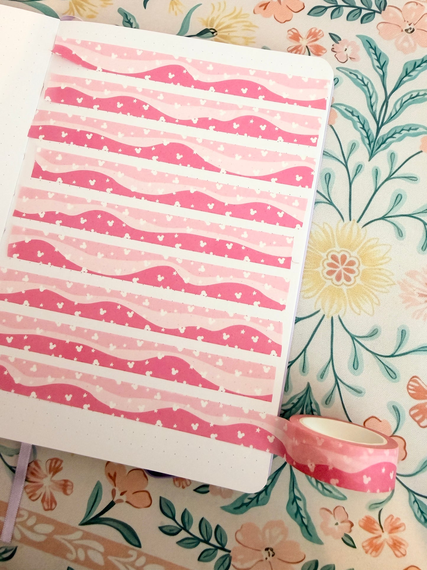15mm Magical Bubblegum Pink Waves Washi Tape