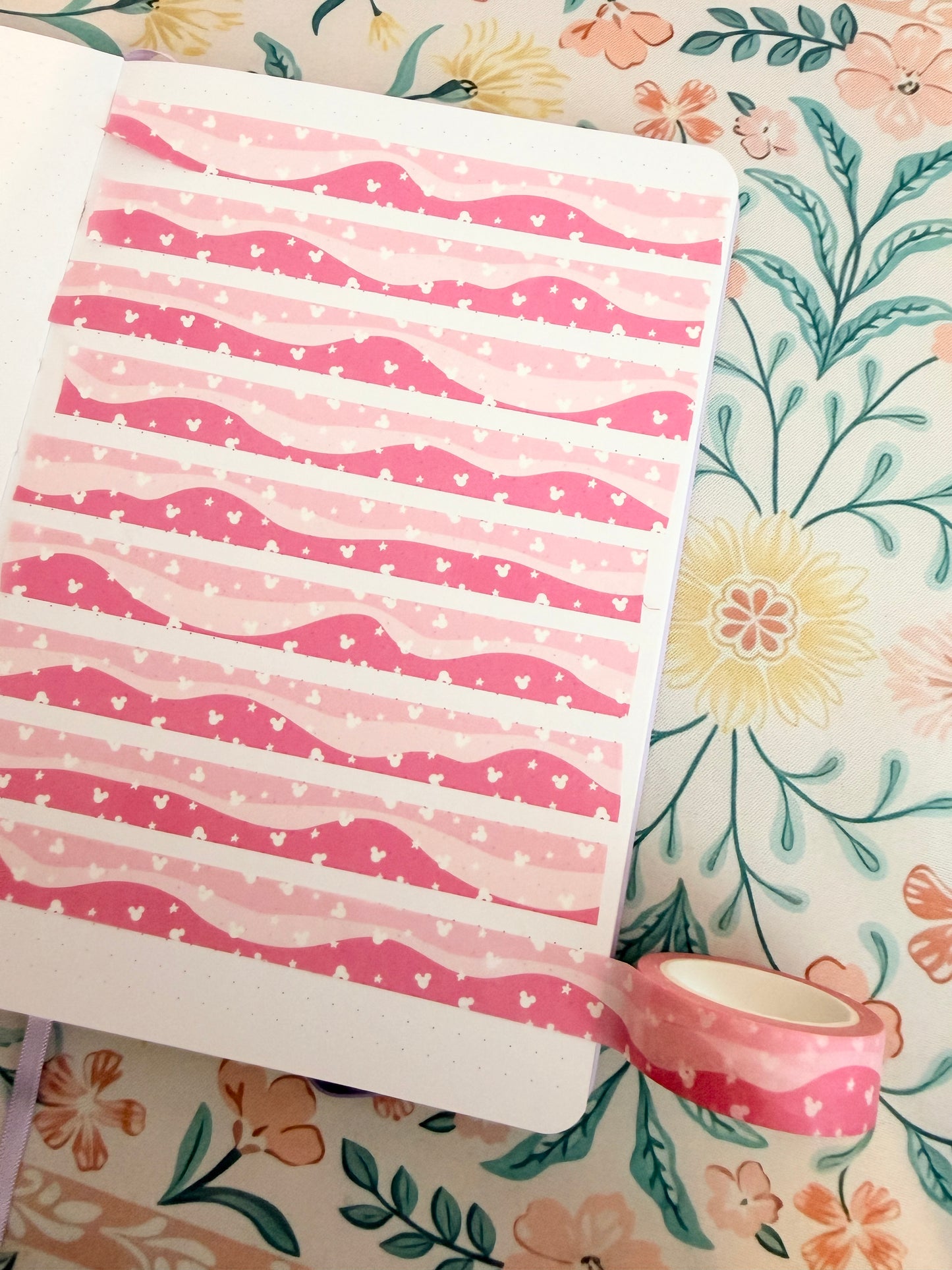 15mm Magical Bubblegum Pink Waves Washi Tape
