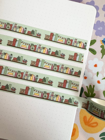 15mm Festive Bookshelves Washi Tape