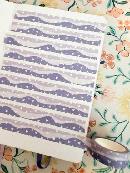 15mm Magical Lilac Waves Washi Tape