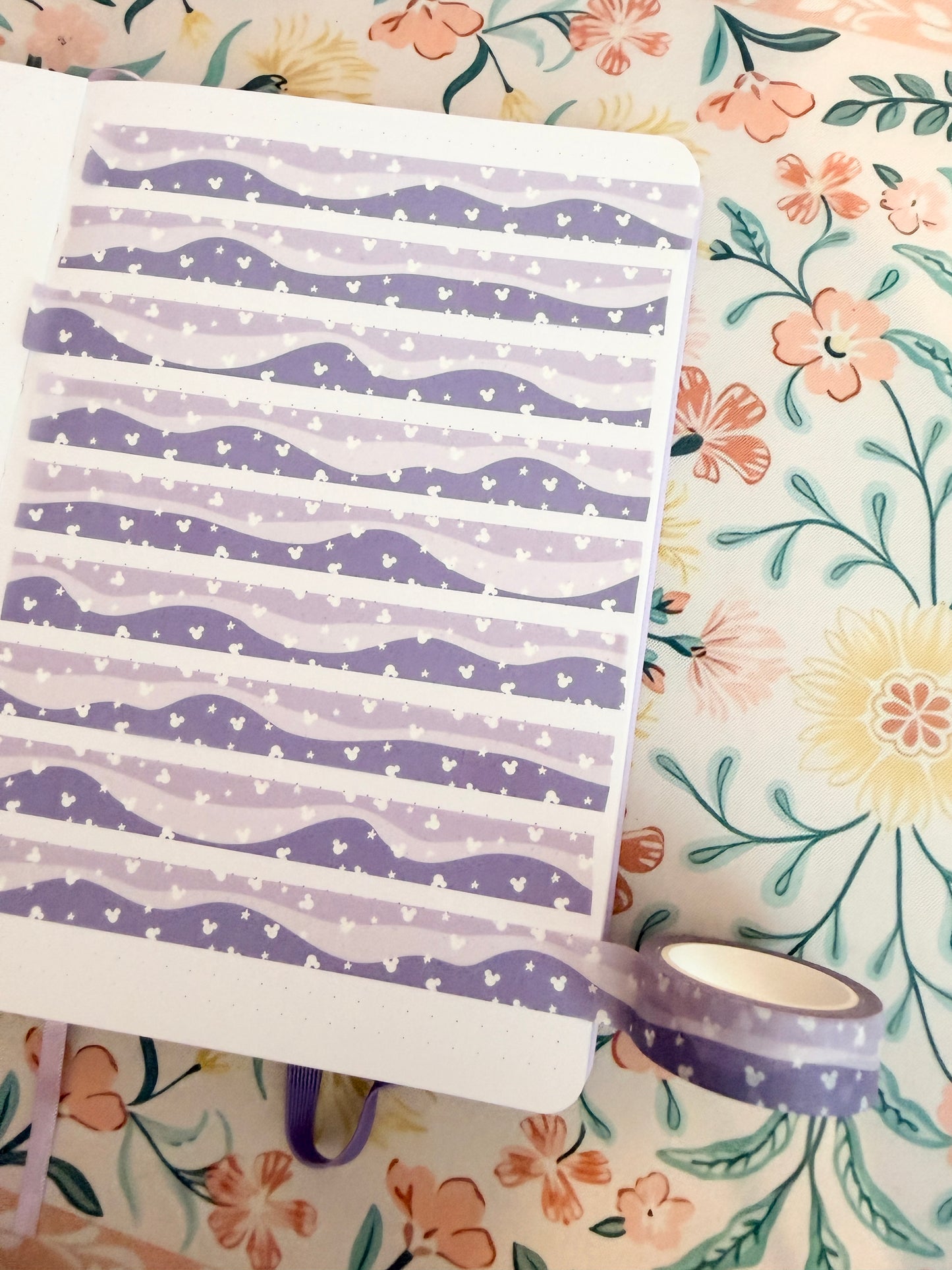 15mm Magical Lilac Waves Washi Tape