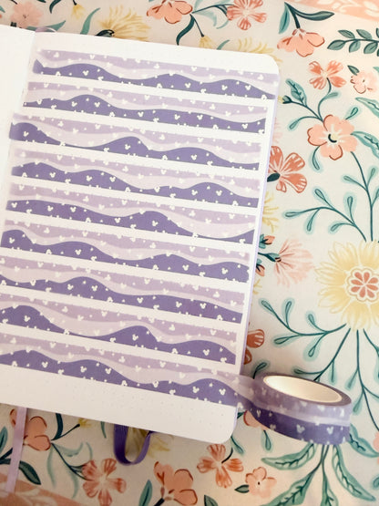 15mm Magical Lilac Waves Washi Tape