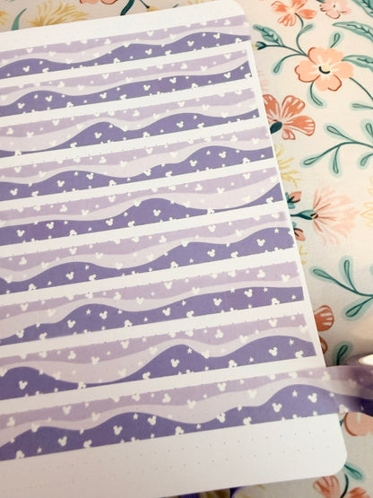15mm Magical Lilac Waves Washi Tape