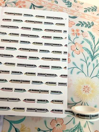 10mm Magical Monorail Washi Tape