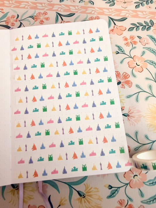 10mm Magical Princess Castles Washi Tape