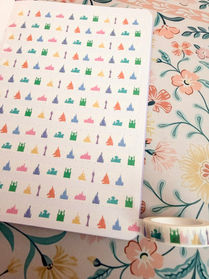 10mm Magical Princess Castles Washi Tape