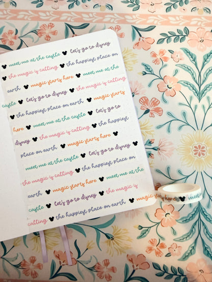 10mm Magic Is Calling Quotes Washi Tape