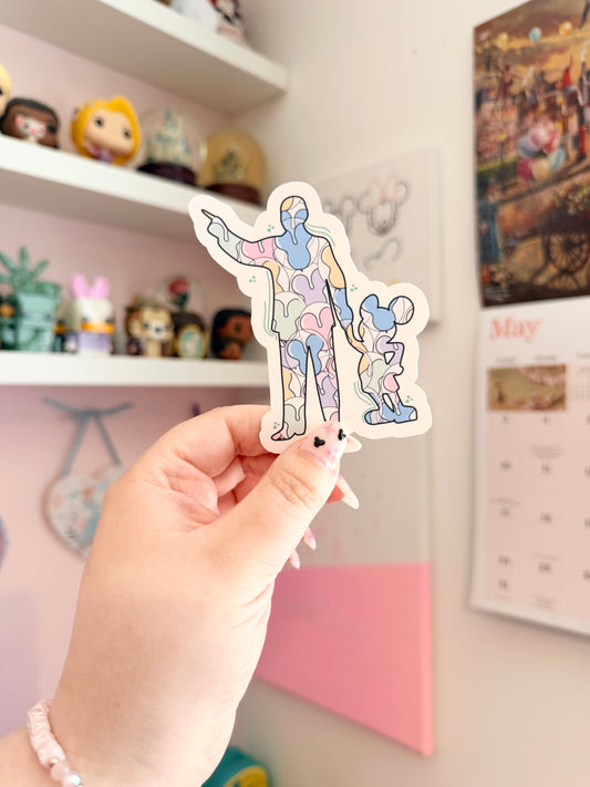 Magical Statue with Balloons Vinyl Sticker