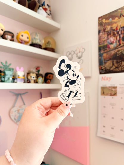 Magical Steamboat Mouse Vinyl Sticker