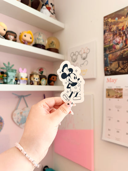 Magical Steamboat Mouse Vinyl Sticker