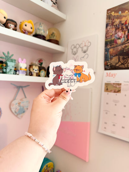 Magical Cute Kittens Trio Vinyl Sticker