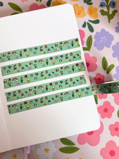 15mm Fresh Start Icons Silver Foiled Washi Tape