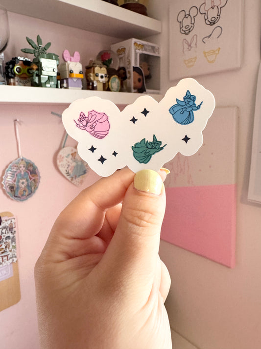 3 Fairies Holographic Sticker