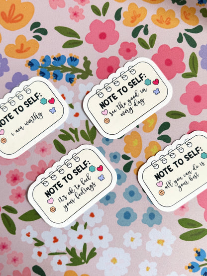 Note To Self Vinyl Sticker