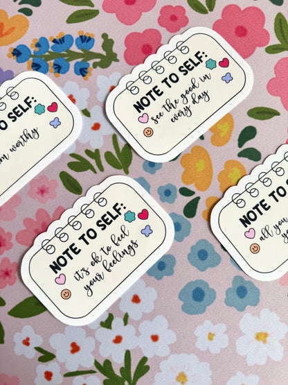 Note To Self Vinyl Sticker