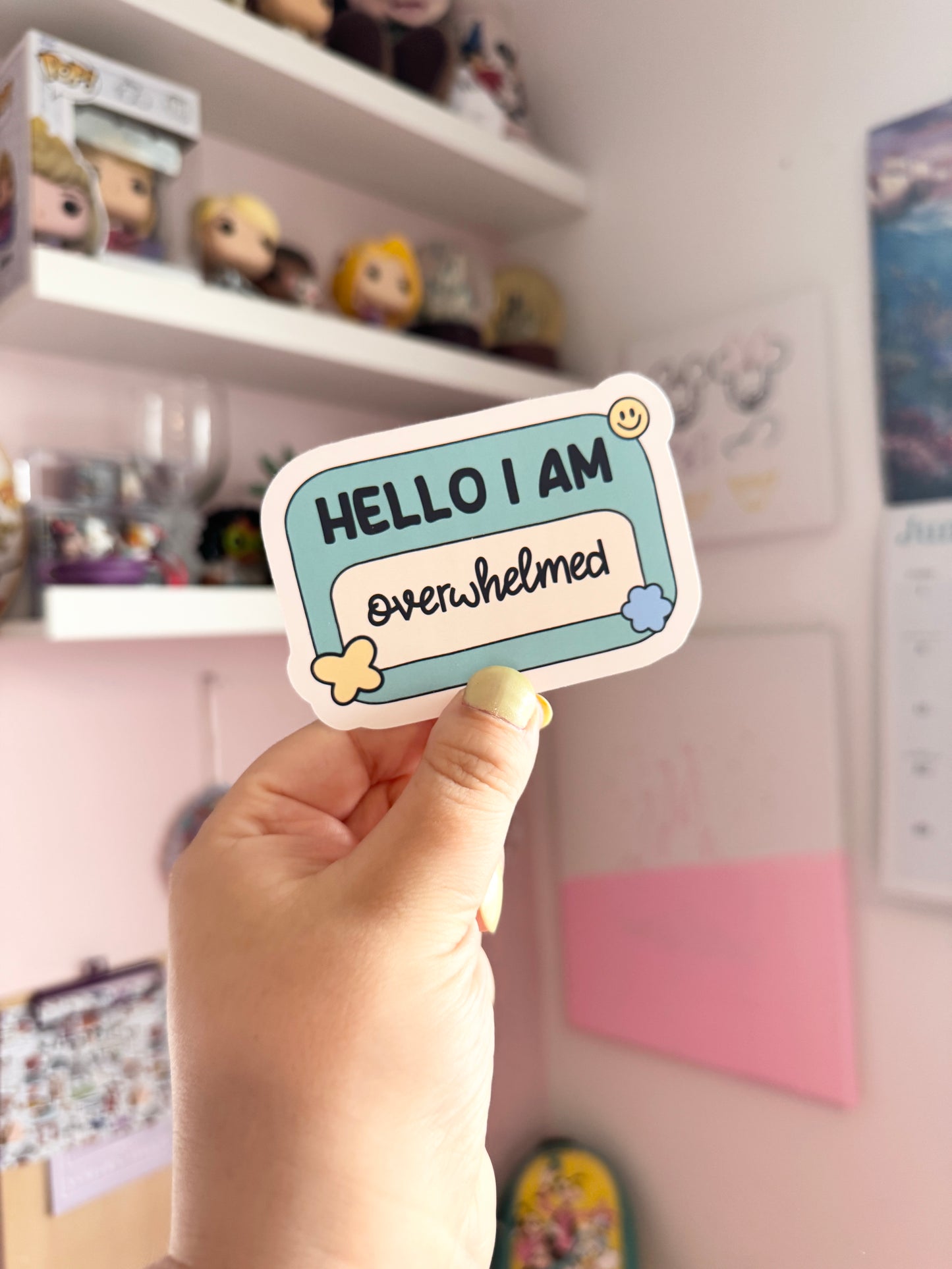 Hello I Am...Overwhelmed Vinyl Sticker