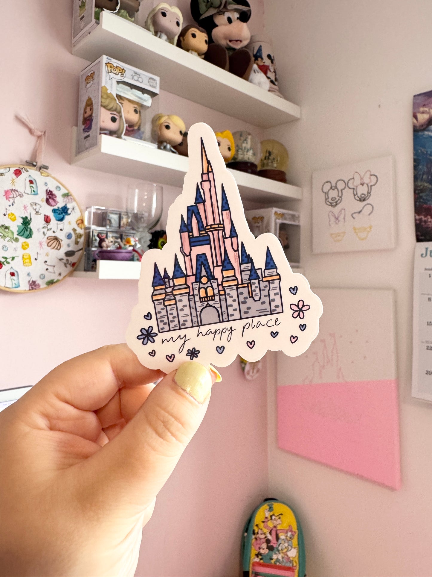 My Happy Place Castle Clear Sticker