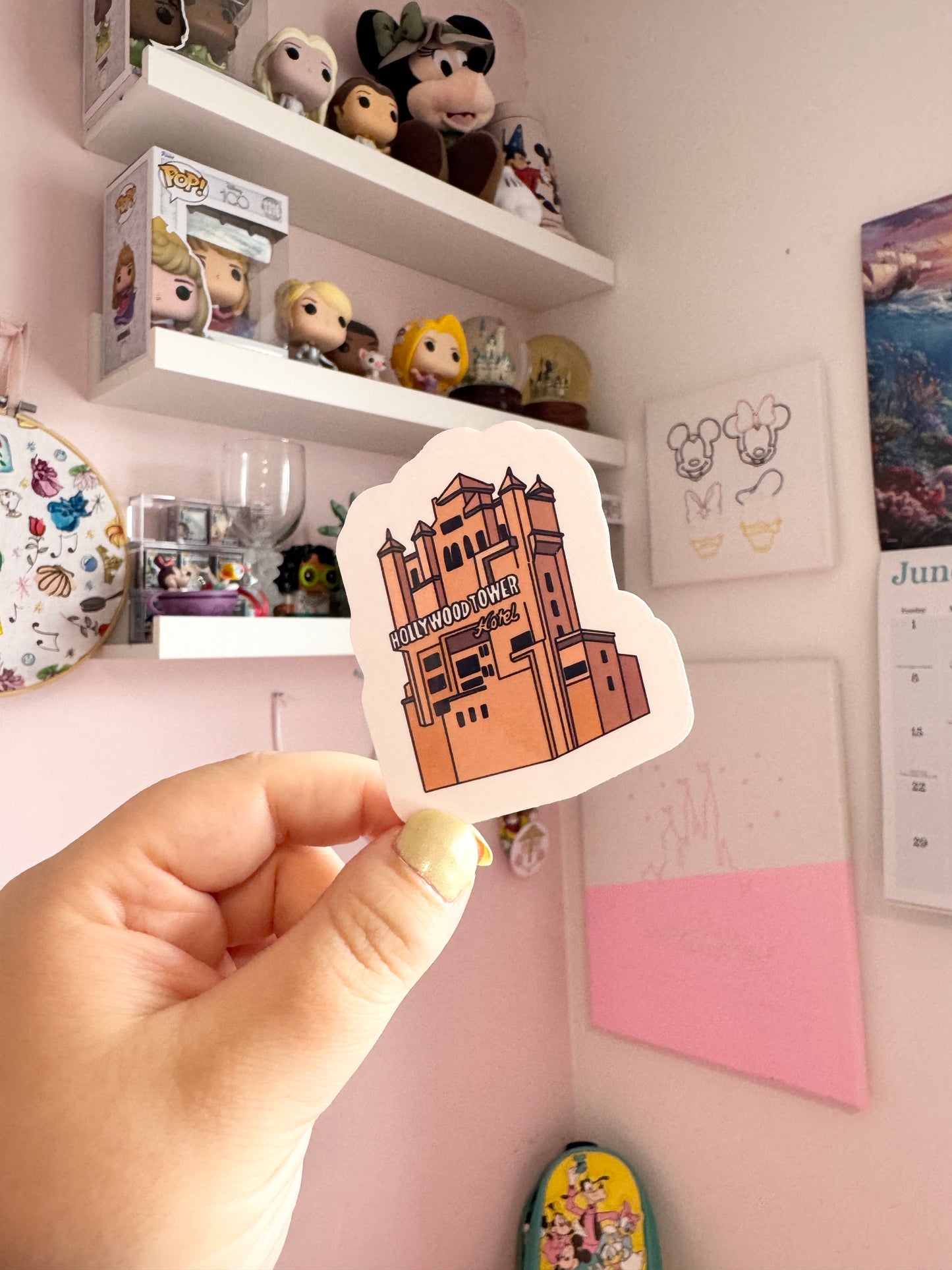 Terror Tower Hotel Clear Sticker