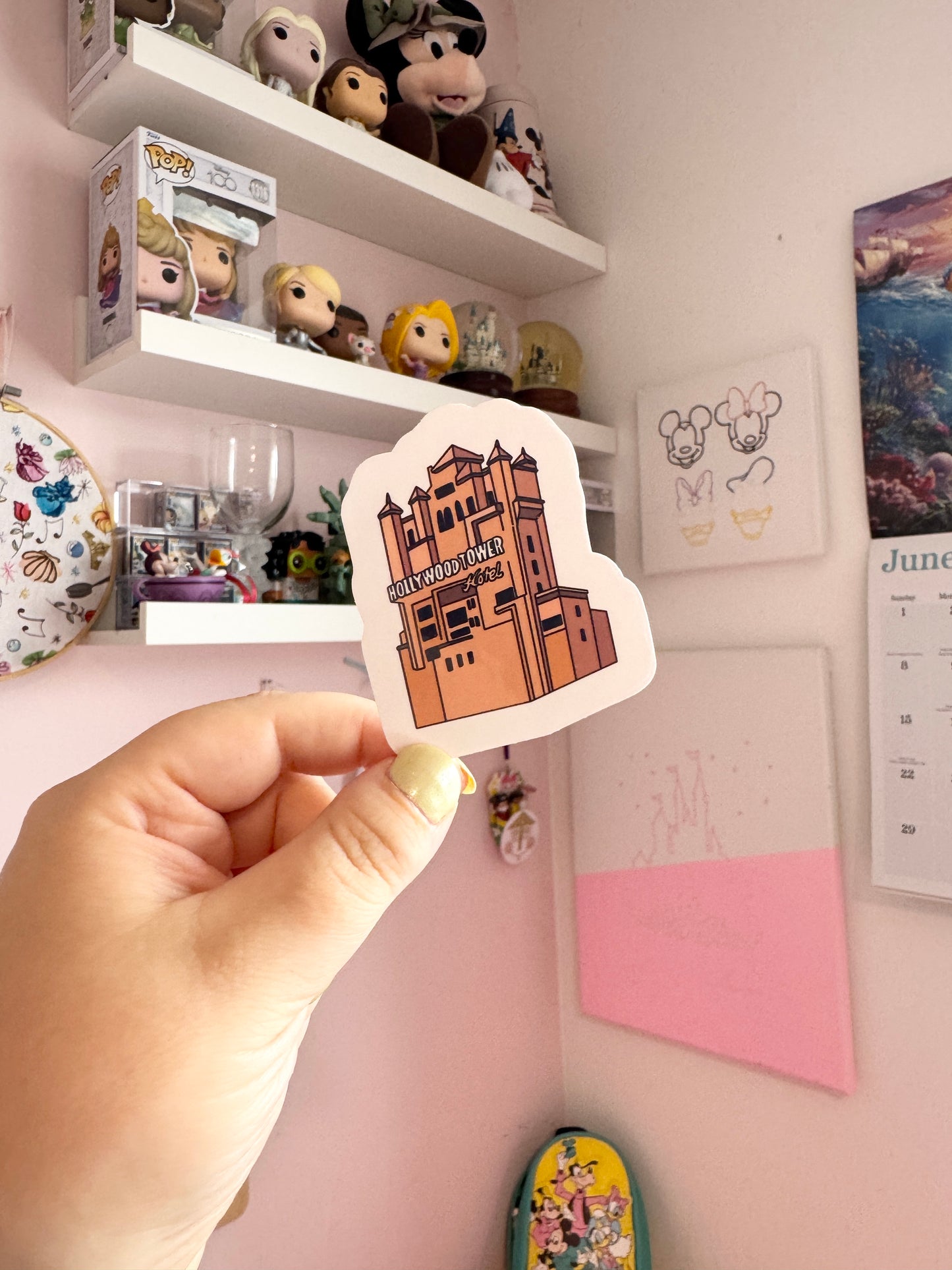 Terror Tower Hotel Clear Sticker