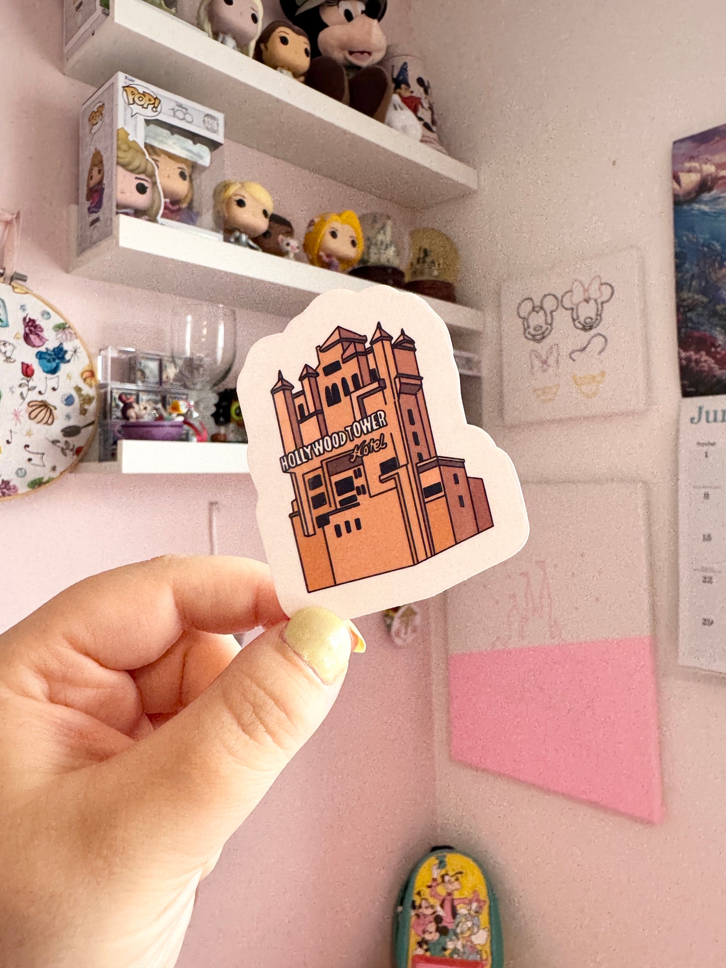 Terror Tower Hotel Clear Sticker