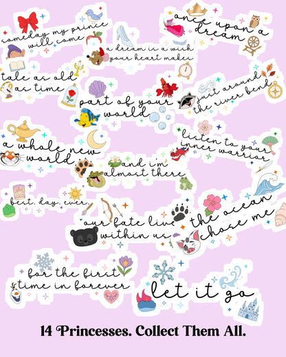 Royal Princess Vinyl Sticker Collection