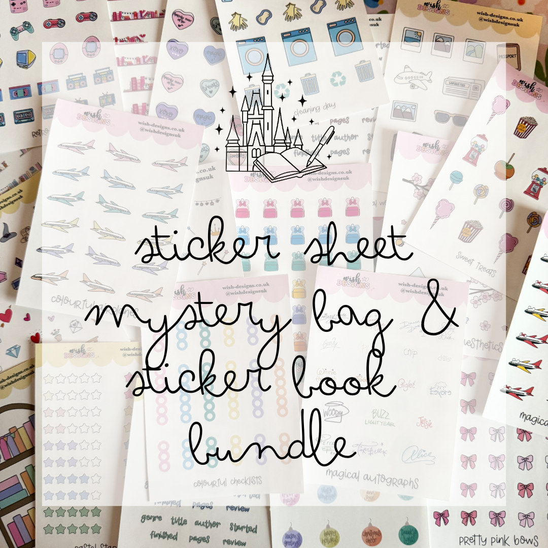 Sticker Sheet Mystery Bag & Sticker Book Bundle RRP £31.50